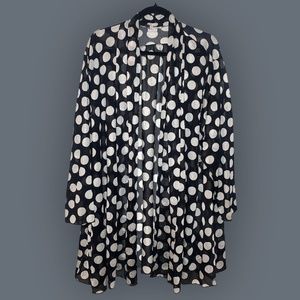 Oscar de la Renta Polka Dot Cover Up/Cardigan